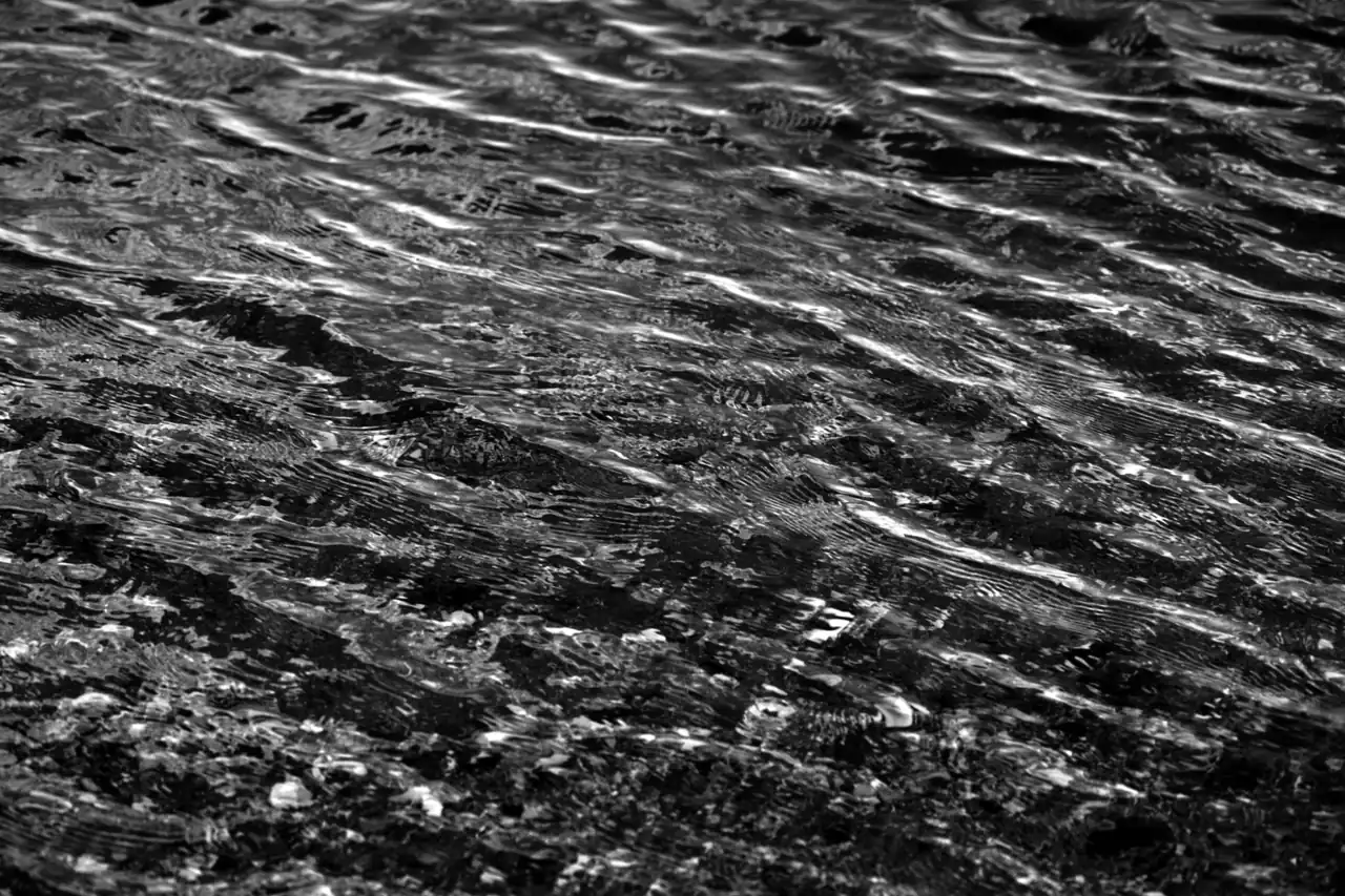 Close-up of dark rippling water